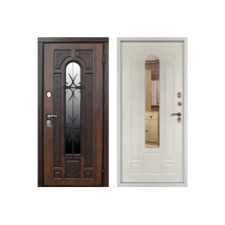 Уличная дверь с терморазрывом Дверной Континент Лацио Термо Белая Матовая