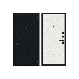 Входная дверь Браво Кьюб (RBE) Total Black/Super White